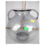 Large art glass handled pot