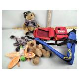 Marlboro fanny pack, Camel pool cue case, TY