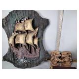 Birdfeeders, picture frames, horse bookends,