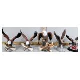 (5) Ceramic eagle figurines