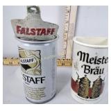 Falstaff beer can & bottle opener, Meister Brau