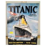 Contemporary Titanic metal sign 11 x 16