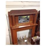 Painted Victorian fireplace mantel - missing some