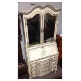 French Provincial style painted secretary desk