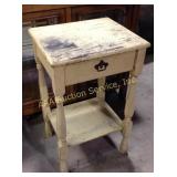 Painted end table - heavy wear and mildew. 27.5"