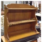 Wood wall shelf with plate grooves. Replacement