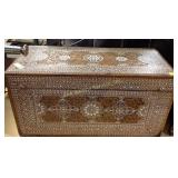 Indian mother-of-pearl inlaid trunk - dovetail