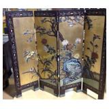 Chinese lacquer folding screen. Small repairs and