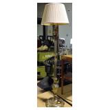 Brass floor lamp. Height: 53"