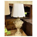 Plaster table lamp. Height: 36.5"