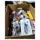 New office supplies: pencils, erasers, pencil