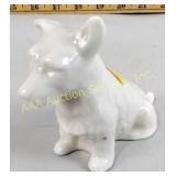 Belleek porcelain dog figurine