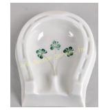 Belleek porcelain horseshoe ashtray
