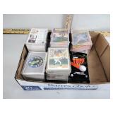 Assorted basketball, football & baseball cards: