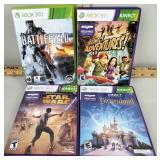 4 Xbox 360 games including Disneyland A