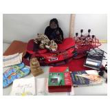 Marlboro duffel bag, plush animals, metal