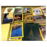 Cookbooks, National Geographic magazines
