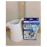 New Everyday white porcelain pitcher and