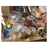 Seashells, books, purses, stoneware coasters