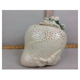 Strawberry cookie jar marked USA, color worn off