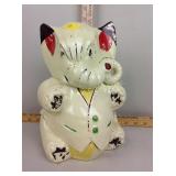Vintage McCoy elephant cookie jar, paint worn in
