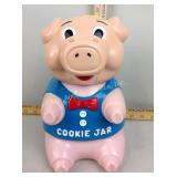 Plastic pig cookie jar