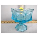 Fostoria coin blue compote (no lid)