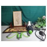 Decor, wall shelf, candleholders, iron