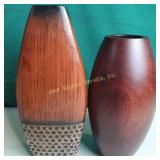 Teakwood vases