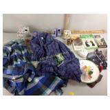 Looney Tunes ceramic figurines, M&M ornaments,