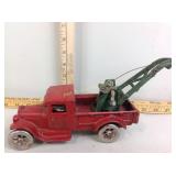 Cast iron toy tow truck, marked Greeport, Ill