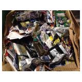 Baseball cards and football cards, many of them