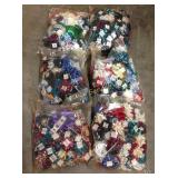 Christmas bows, all new, large lot, 6 bags
