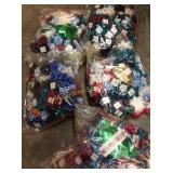 Christmas bows, all new, large lot, five bags