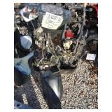 Moped frame with tires