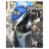 Moped frame with tires