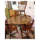 kitchen table 47 x 30 and (5) chairs, some wear