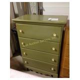 Painted  chest of drawers, some paint loss, 32 x