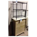 Metal rack 23 x 14 x 31,  chest of drawers with