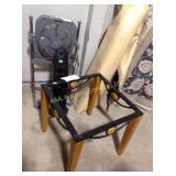 Air innovations fan, tower fan, side table with