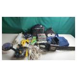 Remington trimmer, Stanley staple gun, glue gun,