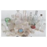 Vintage bottles including medicine bottles