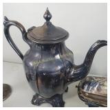 Silverplate including Candlesticks, gravy boats,