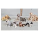 Dog figurines one marked Castagna Italy