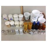 Salt and pepper shakers, corningware mugs