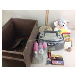 Ty beanie baby, baby bottles, playing cards,