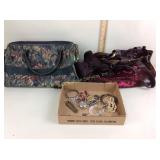 Costume jewelry, juicy purse, jaguar luggage