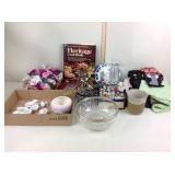 Glassware, decor, basket, and more