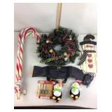 Christmas Decour including ornaments, wreaths,