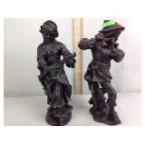 Boy and girl playing musical instruments